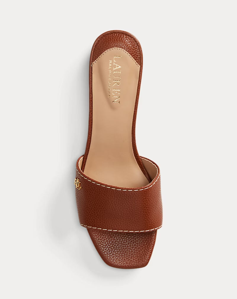 RALPH LAUREN Fay Tumbled Leather Sandals - SIZE U.S 7.5 LIKE NEW