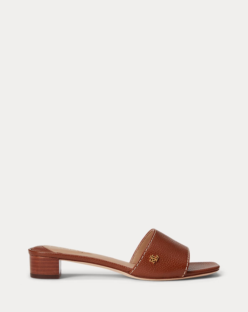 RALPH LAUREN Fay Tumbled Leather Sandals - SIZE U.S 7.5 LIKE NEW