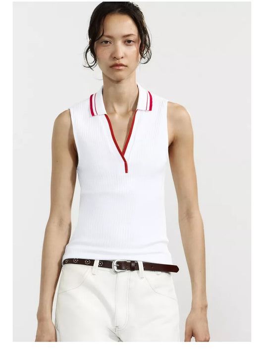ZARA RIBBED POLO SIZE: S (NEW WITH TAGS)