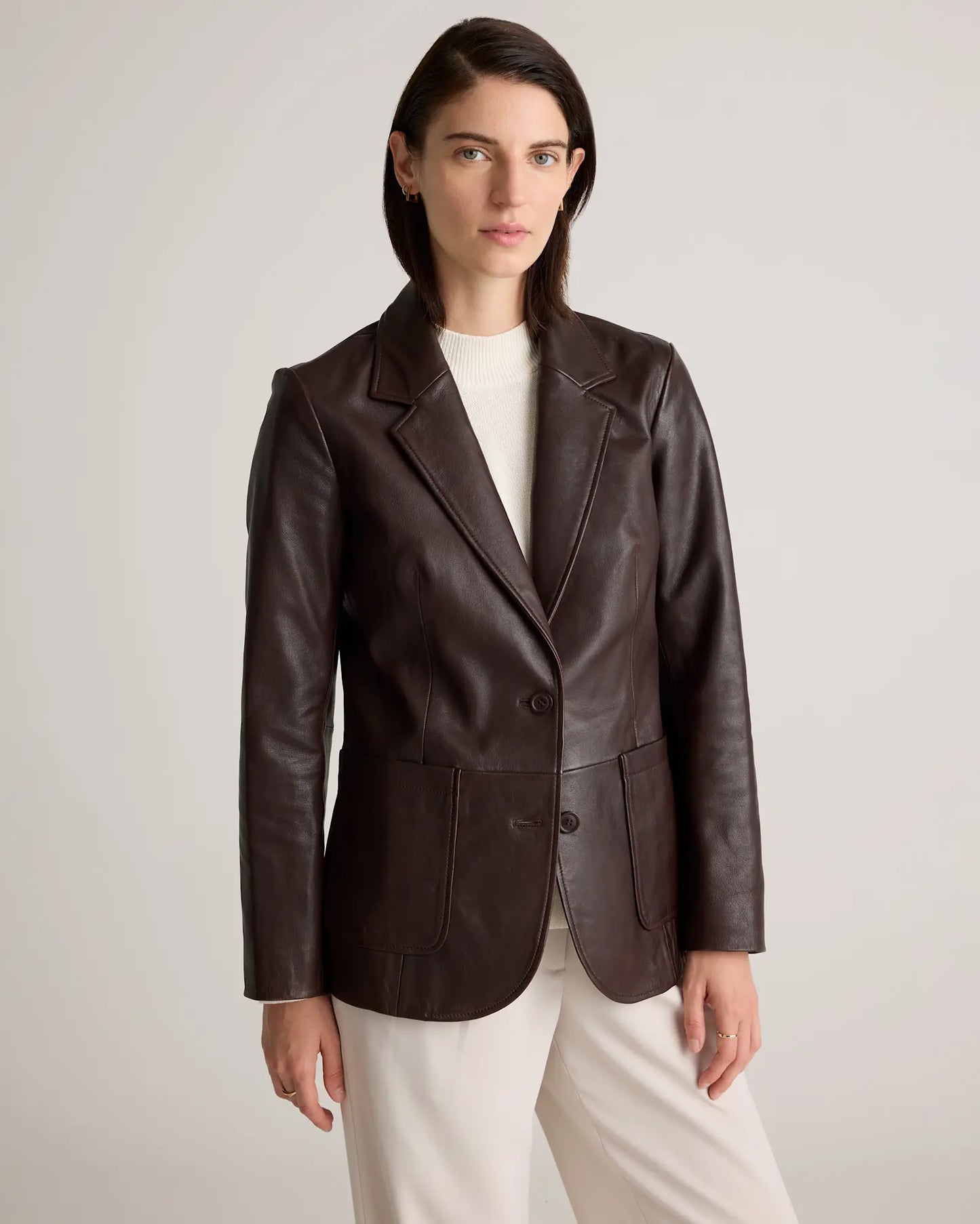 QUINCE 100% Leather Blazer- SIZE: XS (NEW WITH TAGS)
