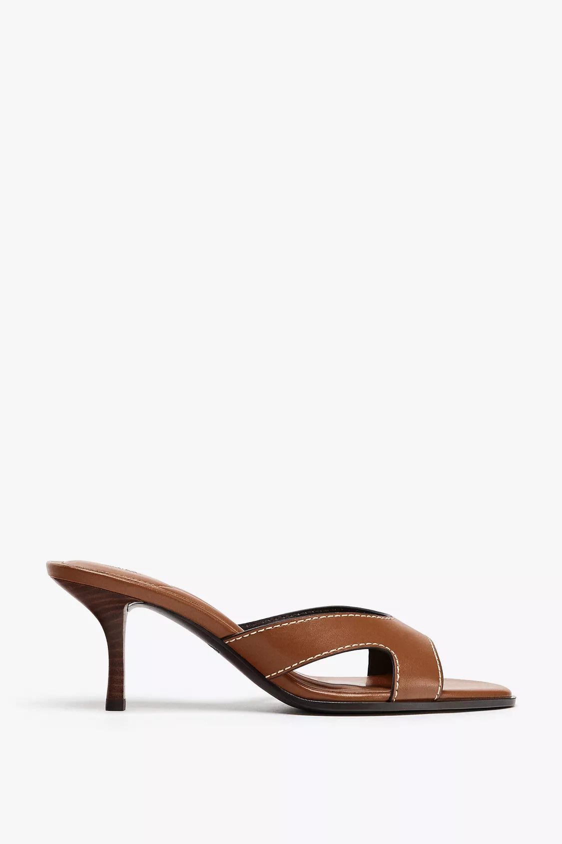 ZARA STITCHED HEEL SANDALS- SIZE U.S 7.5 (38) LIKE NEW
