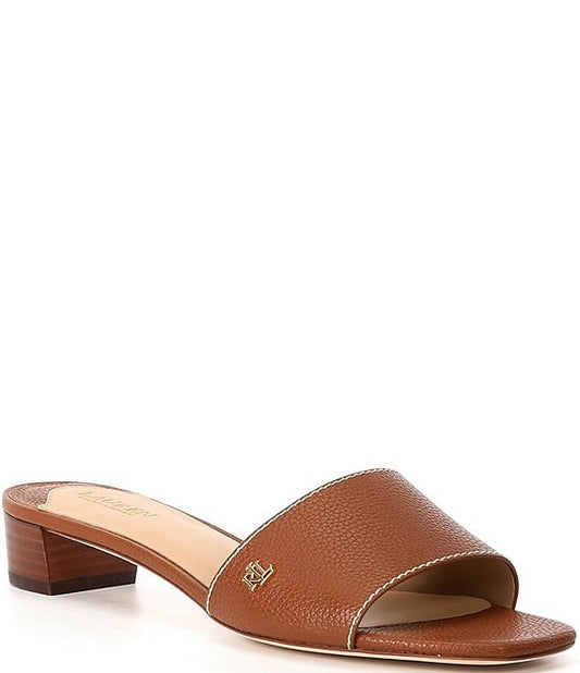 RALPH LAUREN Fay Tumbled Leather Sandals - SIZE U.S 7.5 LIKE NEW
