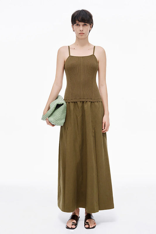 SELFWHO Lyocell Blended Suspender Skirt- SIZE: S (NEW WITH TAGS)
