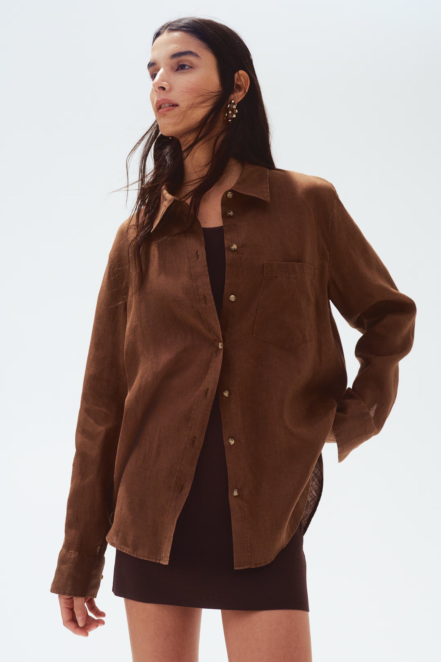 H&M Linen Shirt- SIZE: L